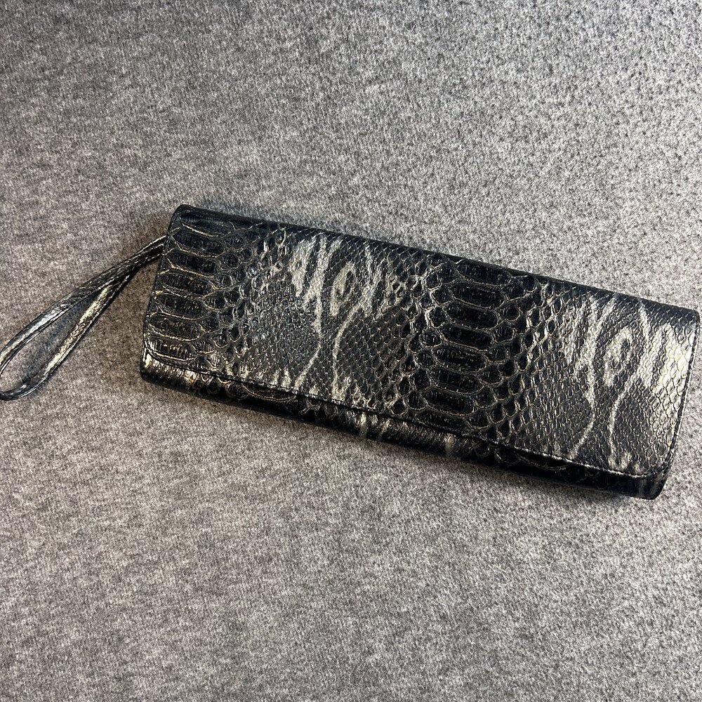 Clutch‎ bag wrislet snakeskin faux leather by Ebisu Y2K